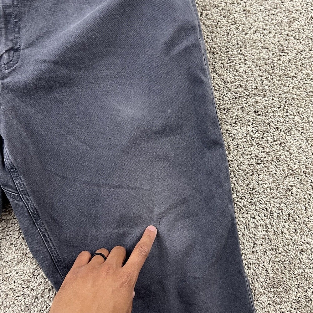 Duluth Trading Pant Men 40x30 Blue Gray Flex Fire Hose Workwear Heavy Duty 36x28 - Picture 12 of 16